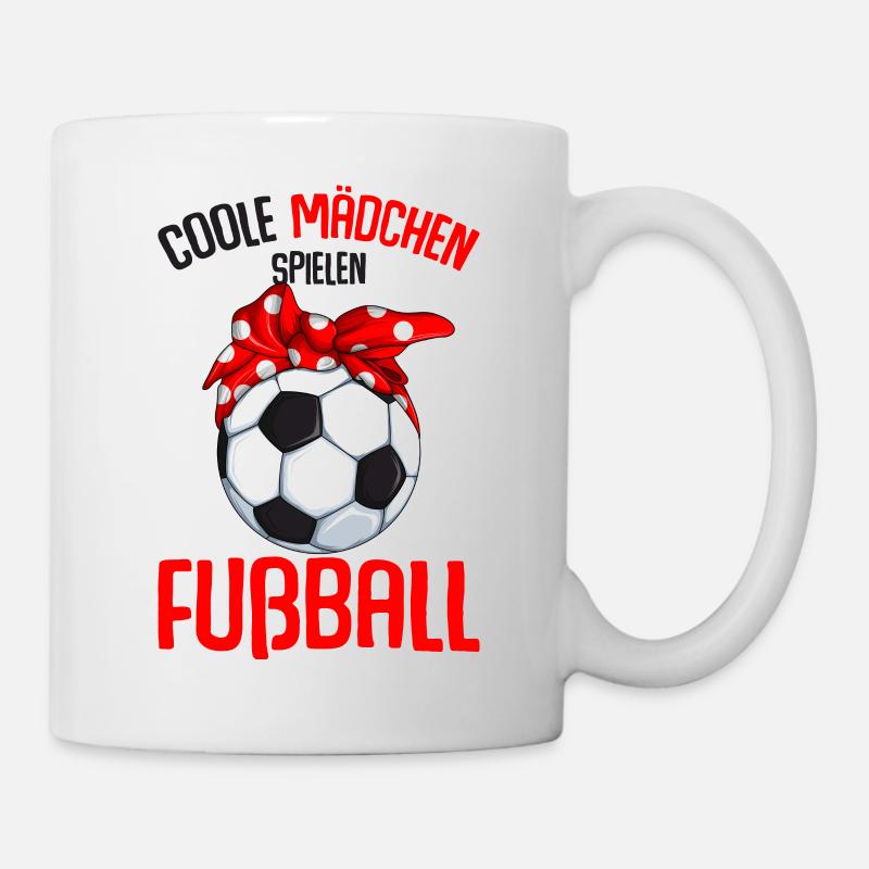 Fußball Mädchen - Tasse - Weiß