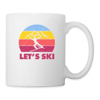 Let's Ski Funny Leistungssport Winter Berg Ski - Tasse - Weiß - Rechts
