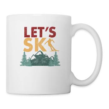 Drôle de sport de performance hiver ski de montagne Let’s - Mug blanc - blanc - Droite