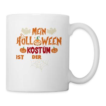 Mein Halloween Kostüm ist in der Wäsche - Tasse - Weiß - Rechts