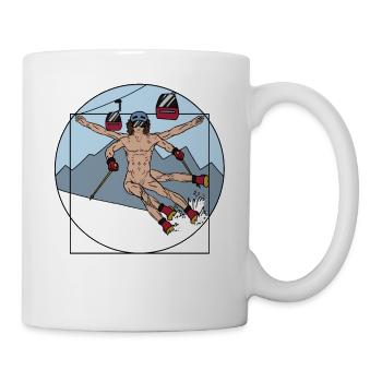 Alpin Sports d'hiver Ski Montagne Alpes Piste de - Mug blanc - blanc - Droite