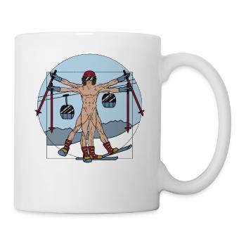 Alpin Sports d'hiver Ski Montagne Alpes Piste de - Mug blanc - blanc - Droite