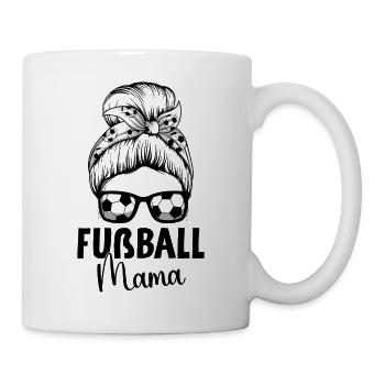 Fußball Mama Frauen - Tasse - Weiß - Rechts