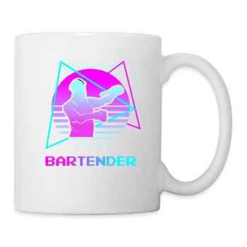 Retro Vintage Classic Bartender Bartending - Tasse - Weiß - Rechts