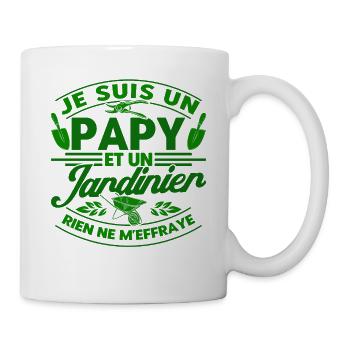 Gärtner Schrebergarten Gartenarbeit Geschenk - Tasse - Weiß - Rechts