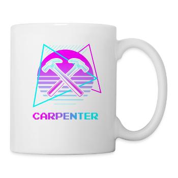 Retro Vintage Classic Carpenter Carpentry - Tasse - Weiß - Rechts