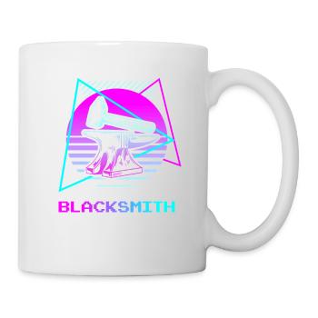 Retro Vintage Classic Blacksmith Blacksmithing - Tasse - Weiß - Rechts
