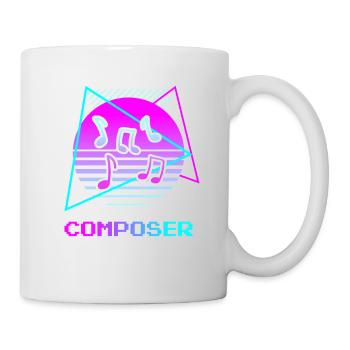 Retro Vintage Classic Composer Music Composing - Mug - white - Right