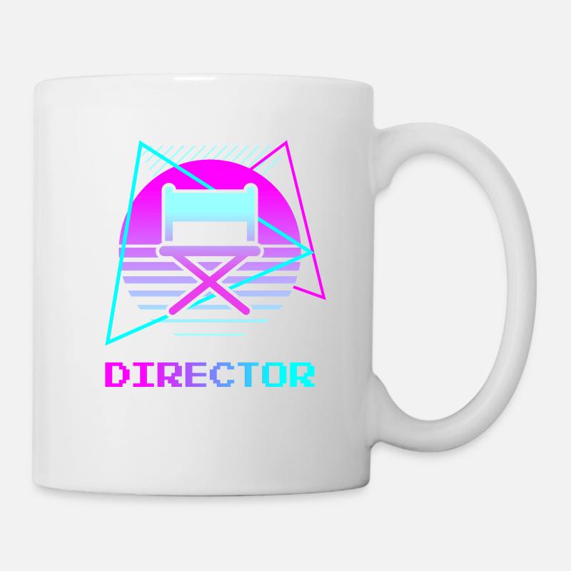 Rétro Vintage Classic Réalisateur Réalisation de films - Mug blanc - blanc