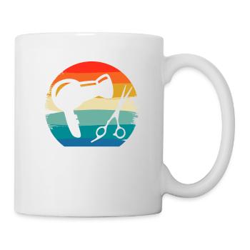Coiffeur Rétro Vintage Classique Coiffure - Mug blanc - blanc - Droite