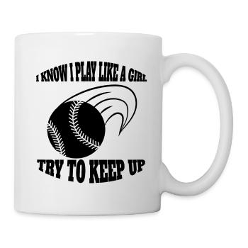 Baseball Femme Amateur de baseball Match de baseball - Mug blanc - blanc - Droite