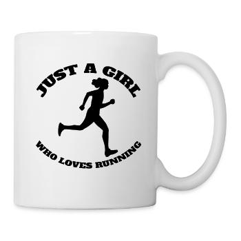Joggerin Training rennen fit joggen laufen Cardio - Tasse - Weiß - Rechts