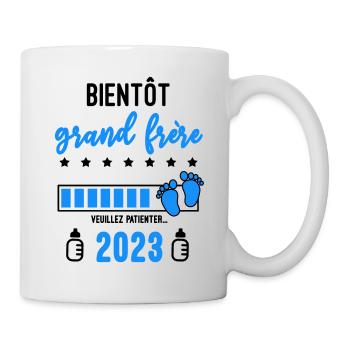 Bientôt grand frère 2023 Annonce grossesse - Mug blanc - blanc - Droite