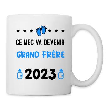 homme devenir grand frère 2023 - Mug blanc - blanc - Droite