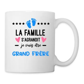 Annonce grossesse famille s'agrandit - Mug blanc - blanc - Droite