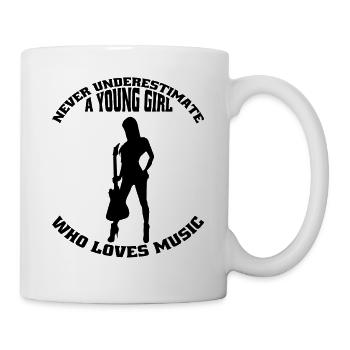 Guitariste Femme Guitare Musicien Guitariste Musique - Mug blanc - blanc - Droite
