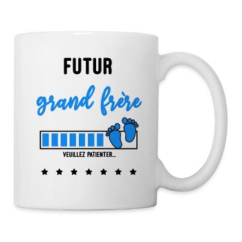 futur grand frère - Mug blanc - blanc - Droite