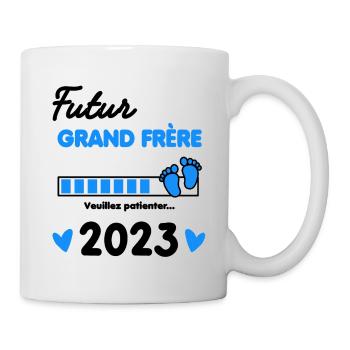 futur grand frère 2023 cadeau naissance - Mug blanc - blanc - Droite