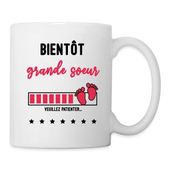 bientôt grande soeur - Mug blanc - blanc - Droite