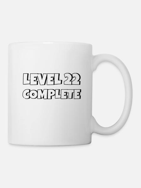 Level 22 Complete Geburtstagsgeschenk 22 Jahre - Kop/krus - hvid