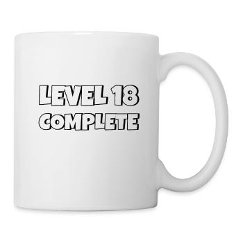 Level 18 Complete Geburtstagsgeschenk 18 Jahre - Tasse - Weiß - Rechts
