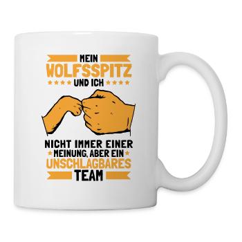 Wolfsspitz unschlagbar deutscher Spitz Keeshond - Tasse - Weiß - Rechts