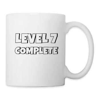 Level 7 Complete Geburtstagsgeschenk 7 Jahre - Tasse - Weiß - Rechts