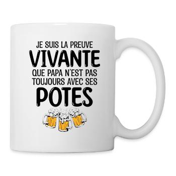 Apéro entre potes - apéro et Bière , cadeau Bière - Mug blanc - blanc - Droite