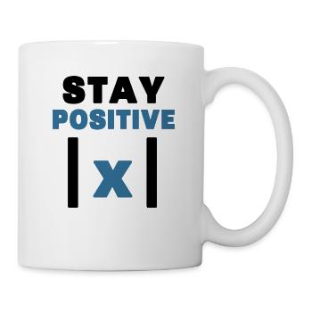 Stay positive nerd funny math teacher - Mug - white - Right