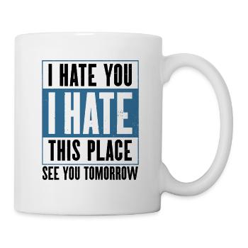Gym I hate gym saying - Mug - white - Right