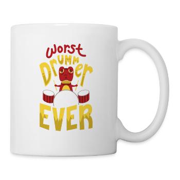 Der Schlechteste Schlagzeuger Dinosaurier Trex - Tasse - Weiß - Rechts