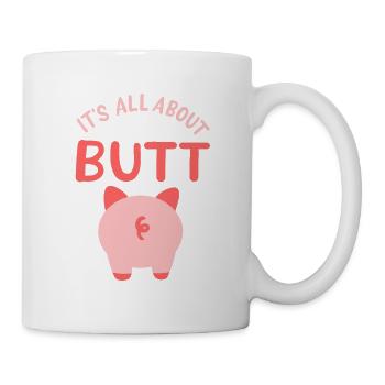Pig farmer pig shows this butt - Mug - white - Right