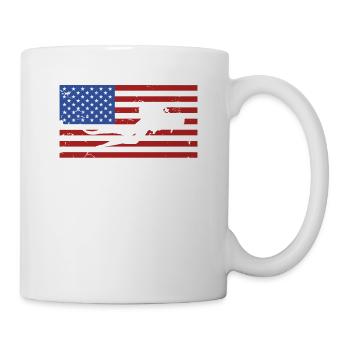 Tauchen Us-flagge - Tasse - Weiß - Rechts