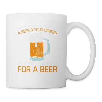 Bier, Das Lustigen Alkohol Trinkt - Tasse - Weiß - Rechts