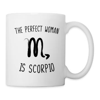 The perfect woman is scorpio - Mug blanc - blanc - Droite