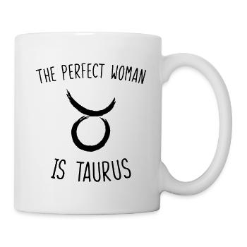The perfect woman is taurus - Mug blanc - blanc - Droite