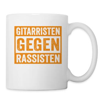 Gitarristen gegen Rassisten Punk Antirassismus - Tasse - Weiß - Rechts