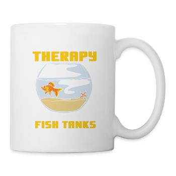 Keine Therapie Ich Brauche Mehr Aquarien Aquarium - Tasse - Weiß - Rechts
