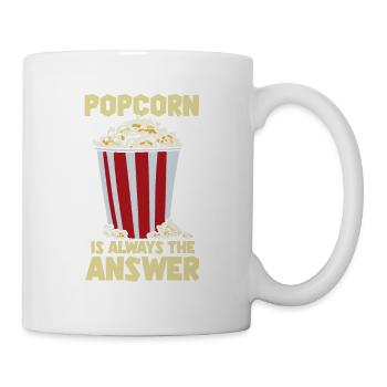 Popcorn is the Answer Cinema Movie Night - Mug - white - Right