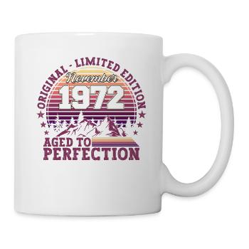 Né en 1972 Cadeau d’anniversaire Novembre - Mug blanc - blanc - Droite