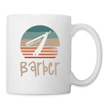 Coiffure Retro Vintage Classic Barber - Mug blanc - blanc - Droite