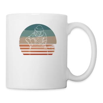 Retro Vintage Classic Beekeeper Beekeeping - Tasse - Weiß - Rechts