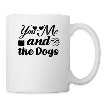 Toi moi et les chiens - Mug blanc - blanc - Droite