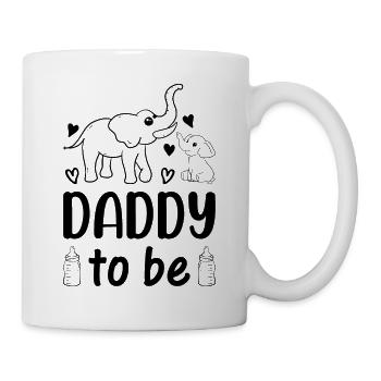 Elephant Daddy To Be - Baby Shower Paternity New D - Mug blanc - blanc - Droite