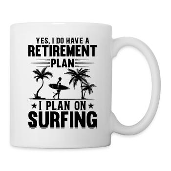 Plan de retraite Water Surfer Wave Surfi - Mug blanc - blanc - Droite