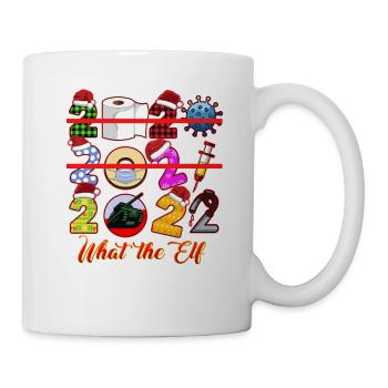 What the Elf Pajamas - Funny Christmas 2022 - Mug - white - Right