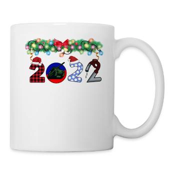 Année 2022 Conception de pyjama de Noël pour la famille - Mug blanc - blanc - Droite