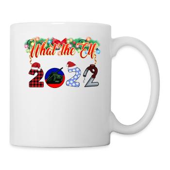 What the Elf 2022 - Funny Christmas Pajama - Mug - white - Right