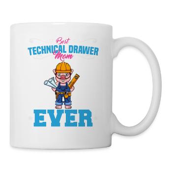 Best Technical Drawer Mom Ever Funny Archtect Gift - Mug - white - Right
