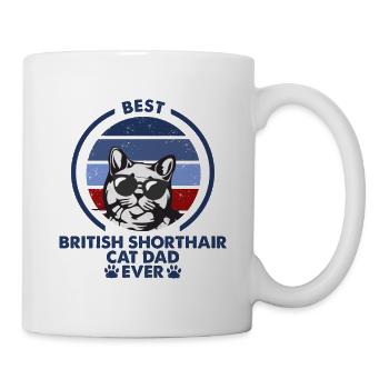 Cat Dad - British Shorthair Katze - Mug - white - Right
